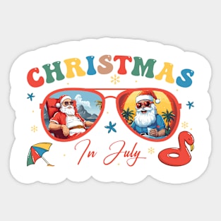 Christmas In July Summer Santa Claus Gift For men Women Sticker